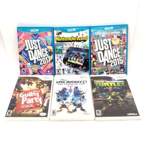 Nintendo Wii + Wii U Video Game All Complete -Lot of 6 - VG04